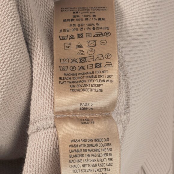 Burberry Beige Cotton French-Terry Ribbed-Trim Sweatshirt - Picture 9 of 10